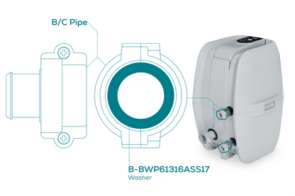 Lay-Z-Spa AirJet pump B/C pipe coupling diagram