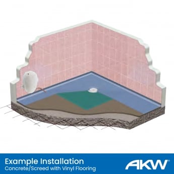 AKW Tuff Form Level Access Wet Room Floor Former Tray (for Vinyl Floors)