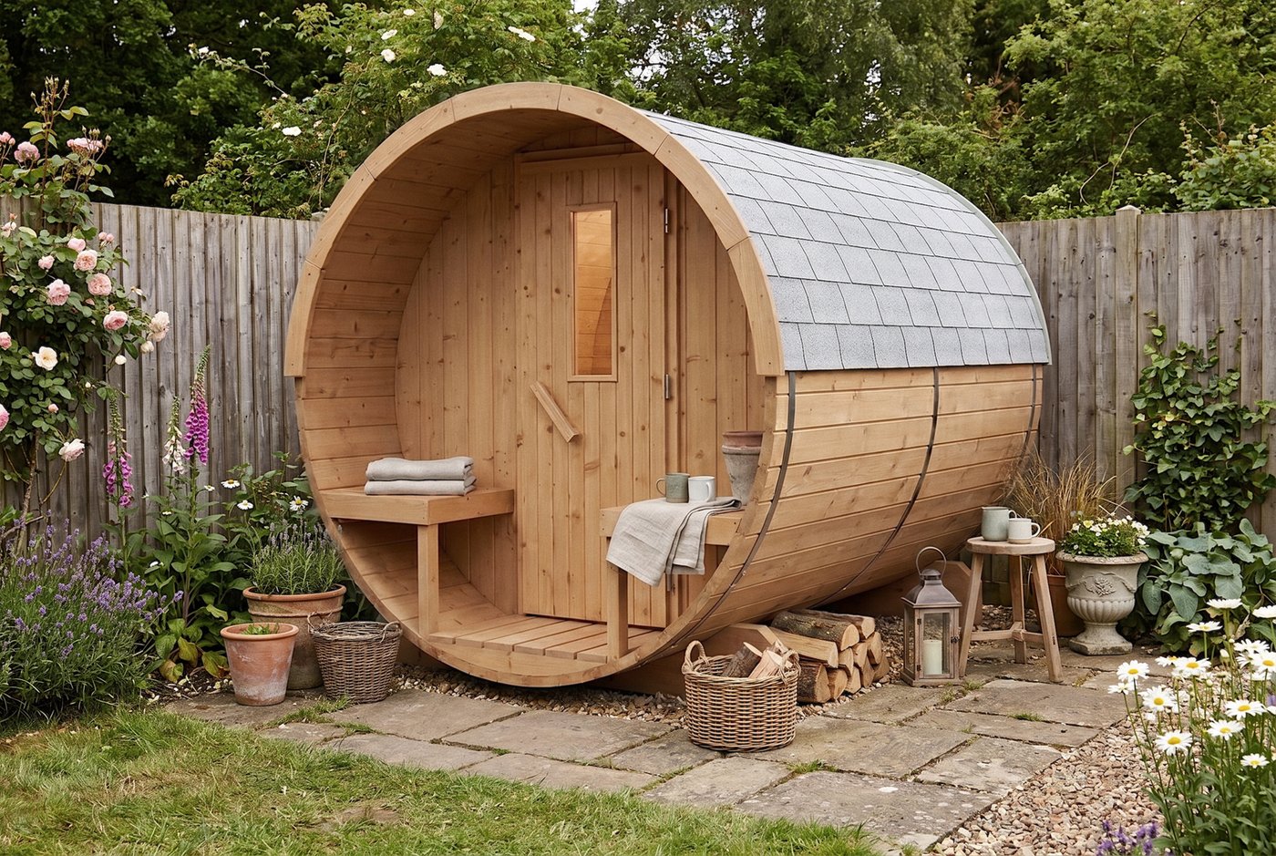 Anio Sauna Barrel Ø2.05m x 2.5m | Garden Sauna