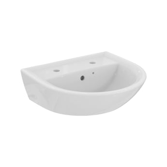 Armitage Shanks Sandringham 21 Wall Hung Basin 500mm Wide - 2 Tap Hole