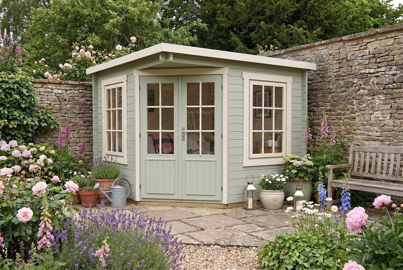 Asmund 3m x 3m corner summerhouse exterior