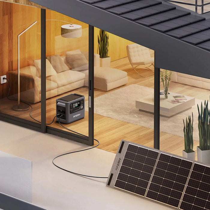 Aferiy P110-D 1200W 960Wh LiFePO4 Portable Power Station with 200W Solar Panel – UK Plug