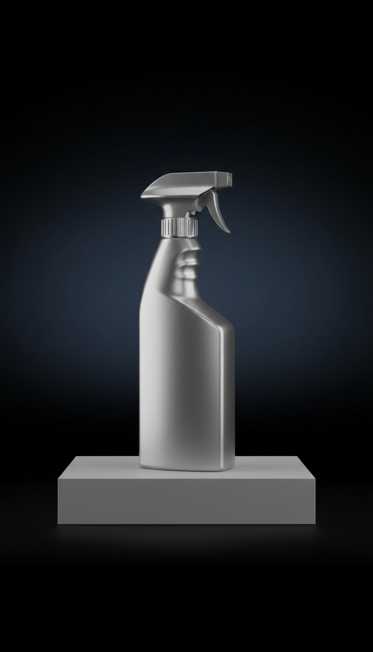 Platinum Finish Detailing Spray Bottle Metal Body
