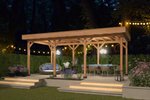 Douglas Fir Gazebo Baako 6.9m x 3.8m Flat Roof
