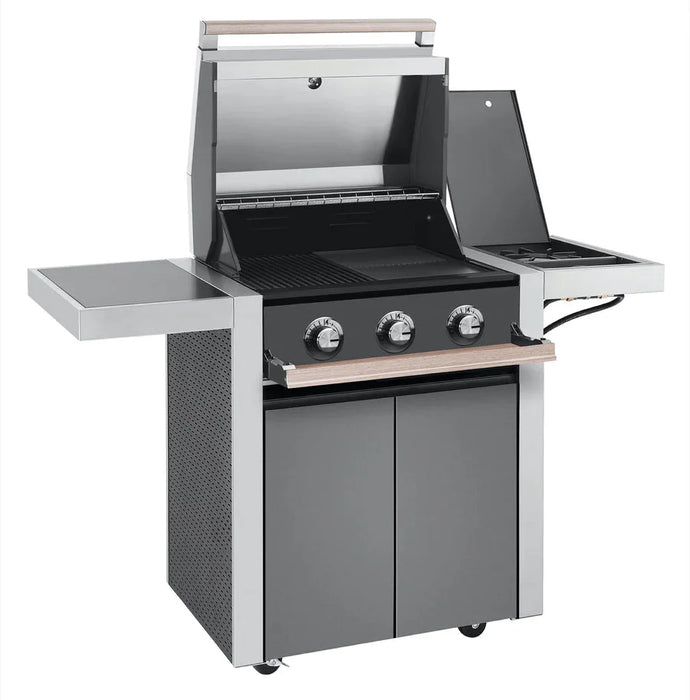 BeefEater 1500 Series - 4 Burner BBQ & Side Burner Trolley