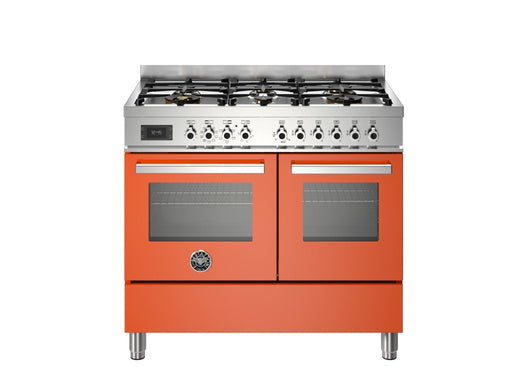 Bertazzoni Professional 100cm Range Cooker Twin Oven Dual Fuel Orange