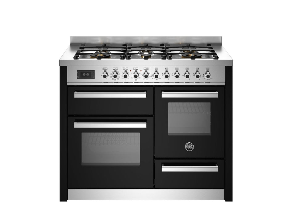 Bertazzoni Professional 110cm Range Cooker XG Oven Dual Fuel Gloss Black