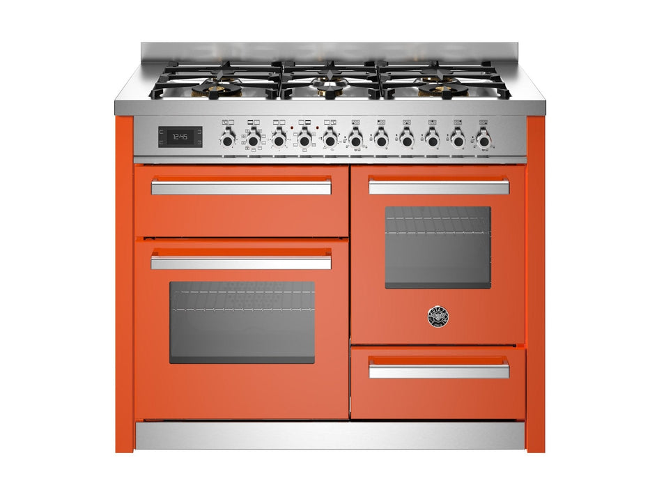 Bertazzoni Professional 110cm Range Cooker XG Oven Dual Fuel Gloss Orange