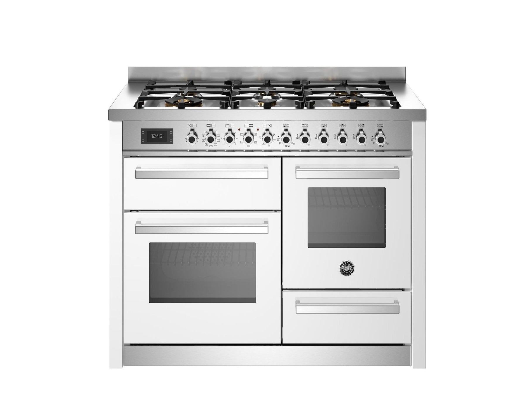 Bertazzoni Professional 110cm Range Cooker XG Oven Dual Fuel Gloss White