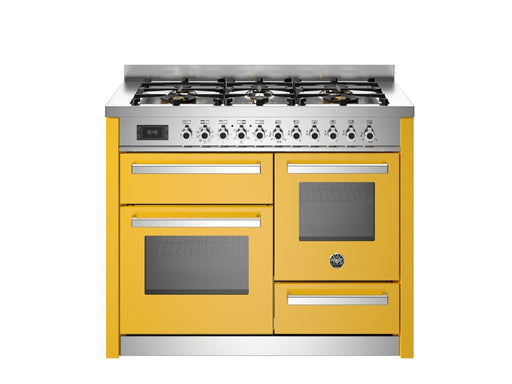 Bertazzoni Professional 110cm Range Cooker XG Oven Dual Fuel Gloss Yellow
