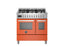 Bertazzoni Professional 90cm Range Cooker Twin Oven Dual Fuel Orange