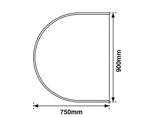 Black Granite Curved Stove Hearth | Carron