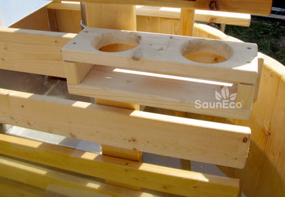 Wooden Bottle Holder For 2 Bottles – For Hot Tub Bar