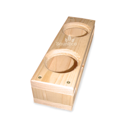 Wooden Bottle Holder For 2 Bottles – For Hot Tub Bar