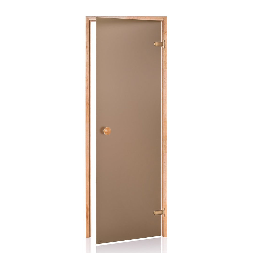 Bronze Glass Sauna Door with Thermo Aspen Frame and Bronze Hinges (Standard)