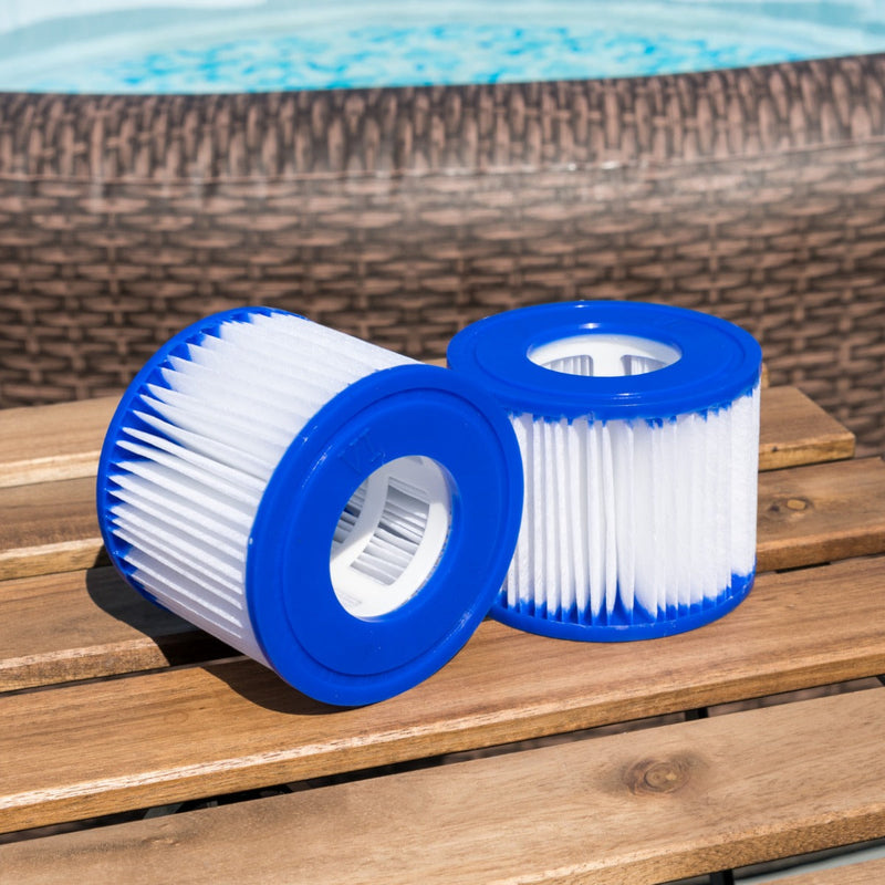 Lay-Z-Spa hot tub filter cartridge lifestyle image with clean spa water