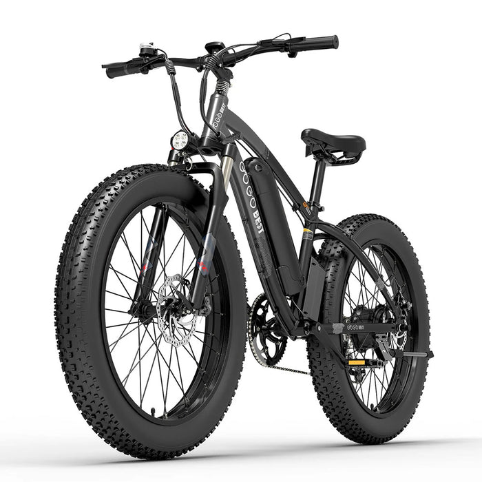 GOGOBEST GF600 48V 1000W Electric Bicycle 26inch, 13Ah Battery, 110km Range – Black