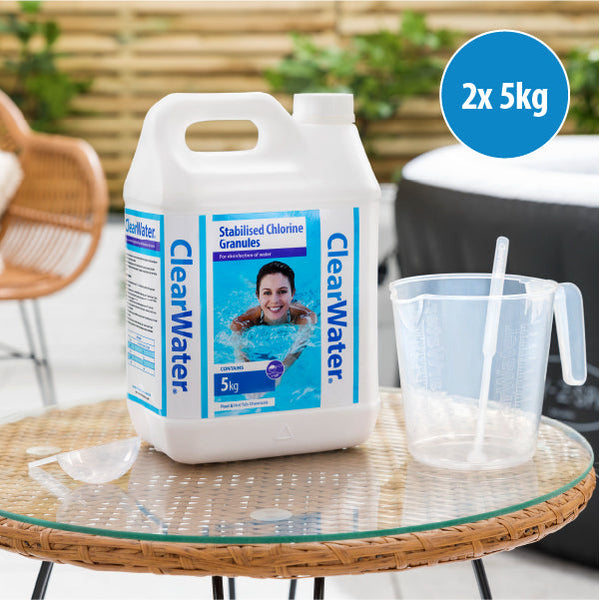 ClearWater Chlorine Granules 10kg Jerry Can (2x5kg)