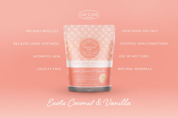 Tranquil Spa Dead Sea Salts – Coconut & Vanilla Soak