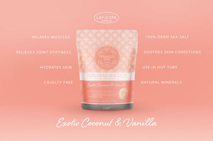 Tranquil Spa Dead Sea Salts – Coconut & Vanilla Soak
