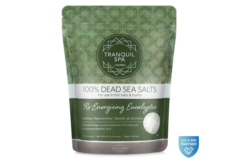 Tranquil Spa Eucalyptus Dead Sea salts packaging