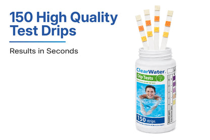 ClearWater 4-in-1 Hot Tub Test Strips – 150 Pack