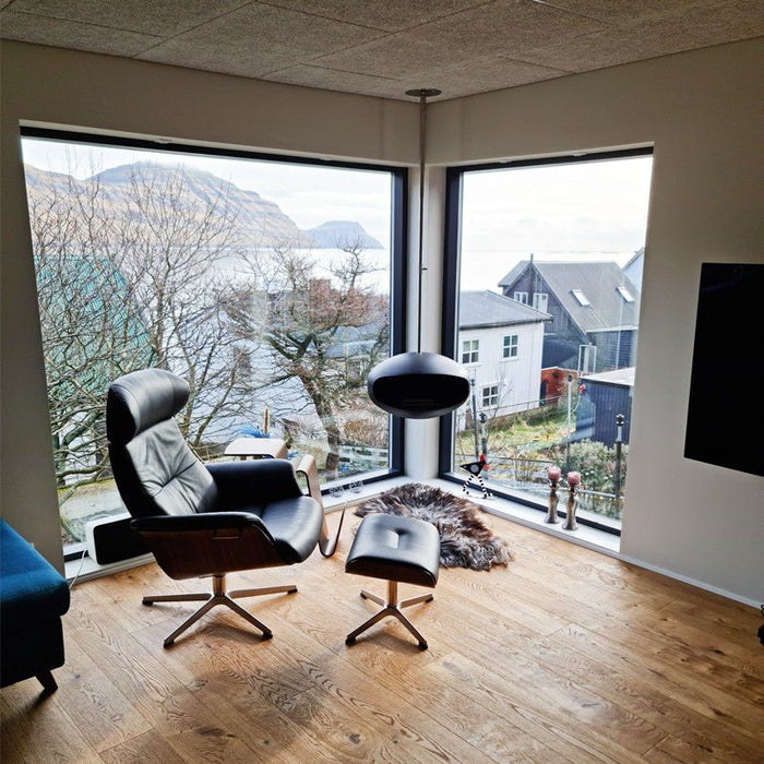 Cocoon Aeris Smokeless Bioethanol Fire Black with Steel Mounting Pole