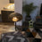 Cocoon Pedestal Smokeless Bioethanol Fire Black with a Black Base