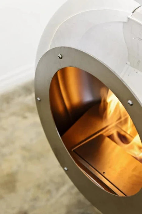 Cocoon Vellum Smokeless Bioethanol Fire Polished Steel