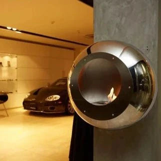 Cocoon Vellum Smokeless Bioethanol Fire Polished Steel