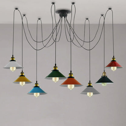 Industrial Spider Pendant Light 8-Way E27~3525