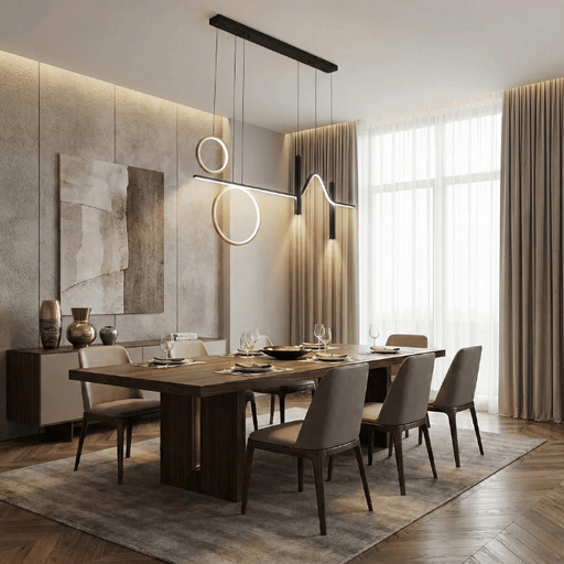 Contempo Wave & Ring LED Pendant Light – Luxury Dimmable Design
