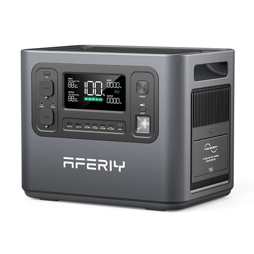 Aferiy P210 2400W 2048Wh LiFePO4 Portable Power Station with 13 Output Ports, UK Plug, Fast Charging & App Control