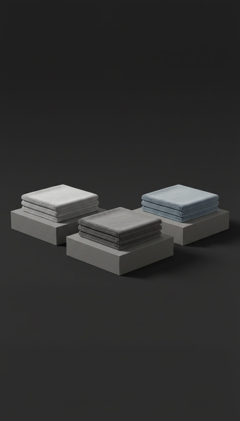 Microfiber polishing cloth set for car detailing