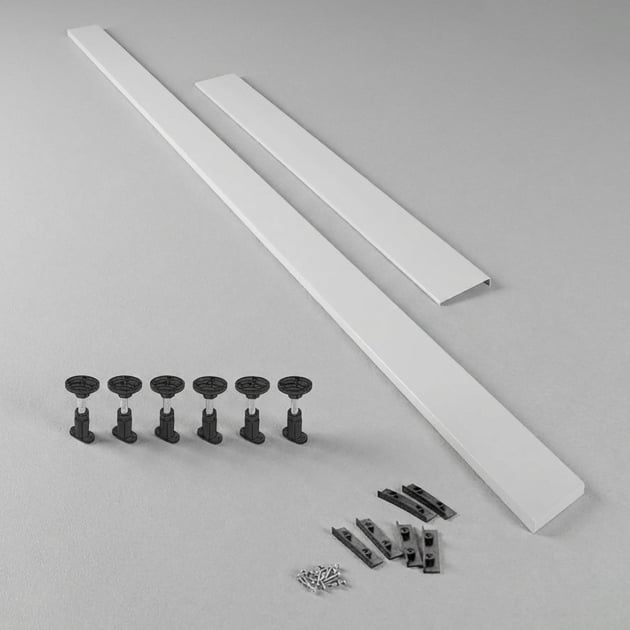 Delphi AquaBoost White Stone Resin Easy Plumb Rectangular Riser Shower Tray