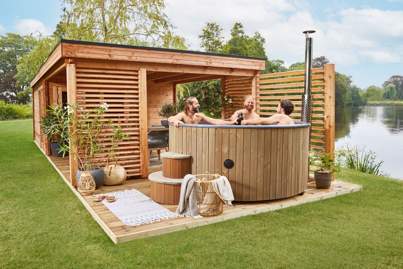 Barrel hot tub deluxe XL – Ø 2.2m