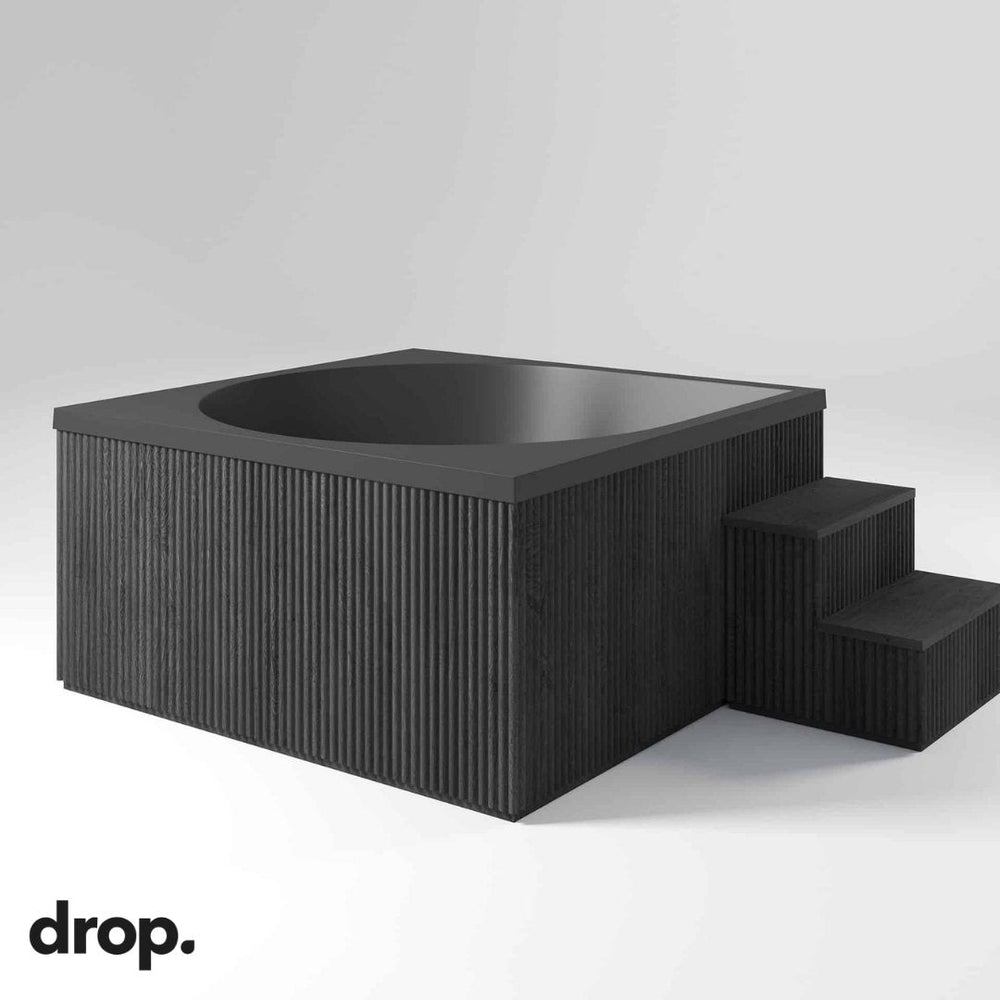Drop Outdoor Spa Black Timber Skirting Panels (Skirting Only)
