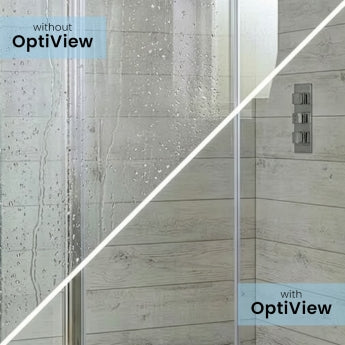 Duchy Padstow Chrome 8mm Wet Room Glasss Shower Screen