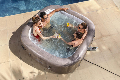 lay-Z-Spa Rome AirJet energy saving square inflatable hot tub