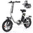 isinwheel U4 36V Electric Bike with 16-Inch Tires, 250W Motor, 25KM/H Top Speed – Black