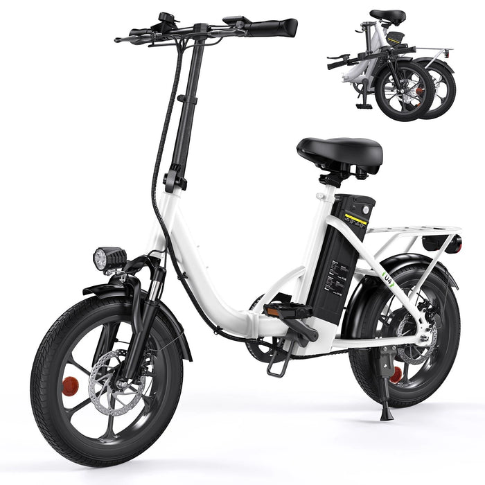 isinwheel U4 36V Electric Bike with 16-Inch Tires, 250W Motor, 25KM/H Top Speed – Black