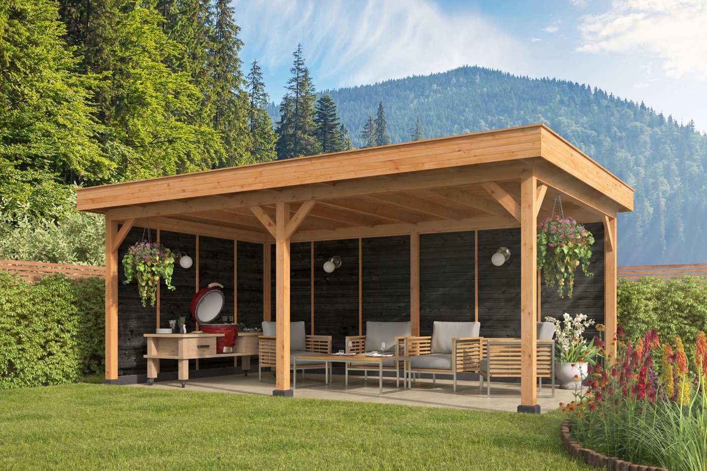 Falcon Gazebo 6.72 x 4.26m