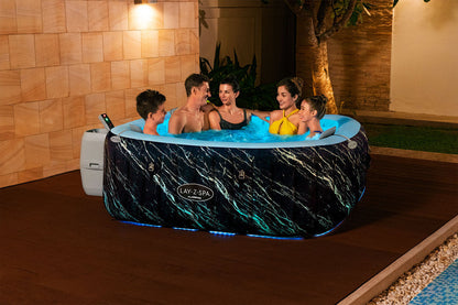 Ryny Florence AirJet family sized square hot tub with bubble massage