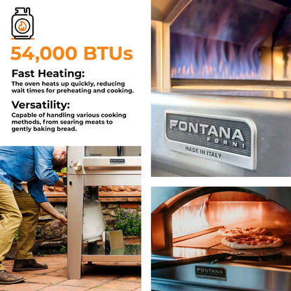Fontana Napoli Hybrid Gas & Wood-Fired Pizza Oven