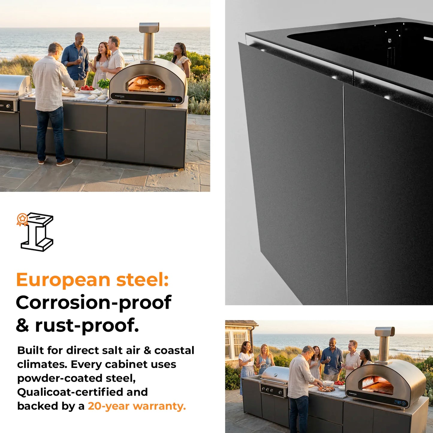 Fontana Forni Ember Oven Max Outdoor Kitchen Cabinet