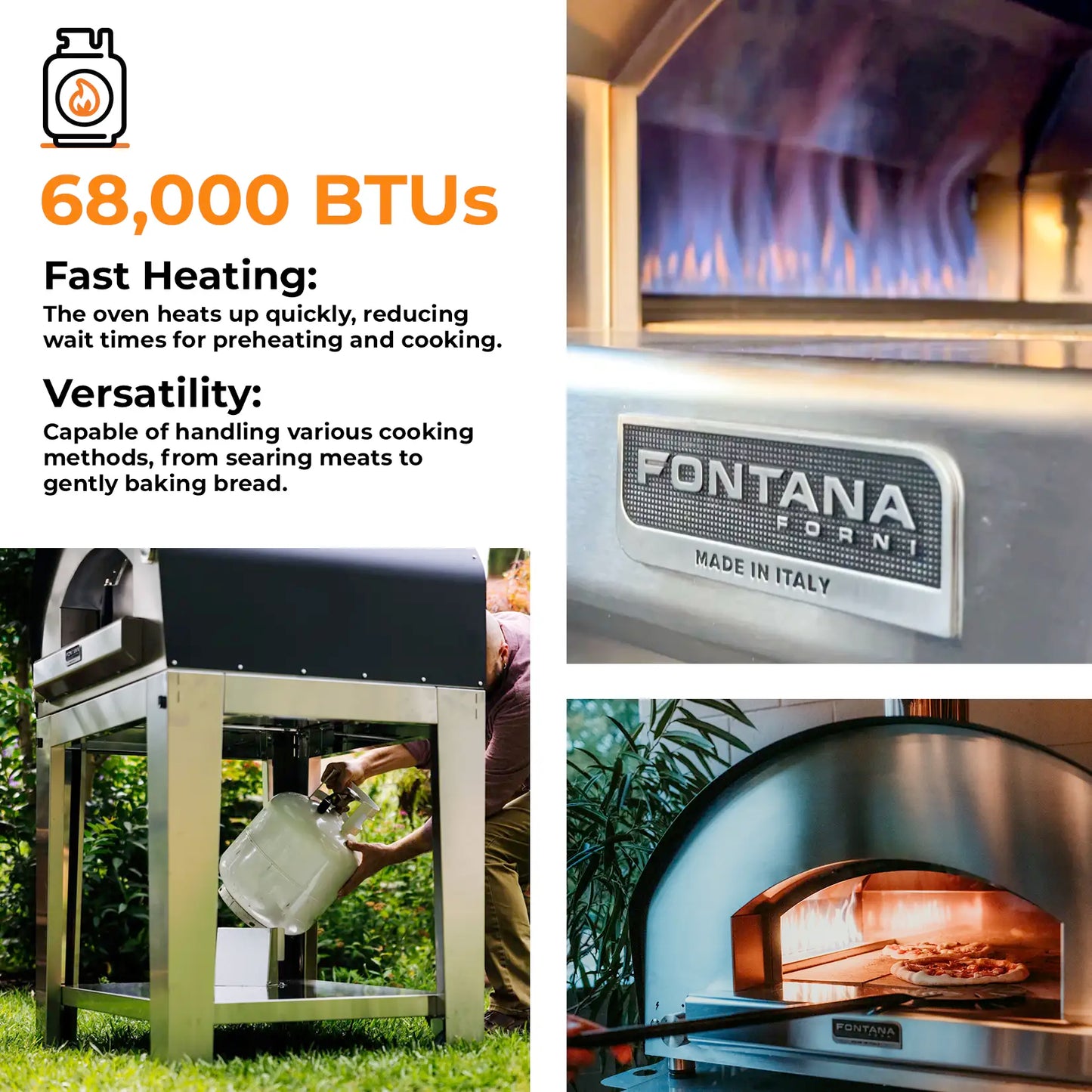Fontana Firenze Hybrid Gas & Wood-Fired Pizza Oven