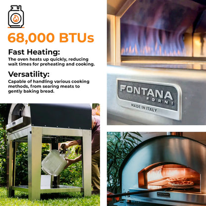 Fontana Firenze Hybrid Gas & Wood-Fired Pizza Oven