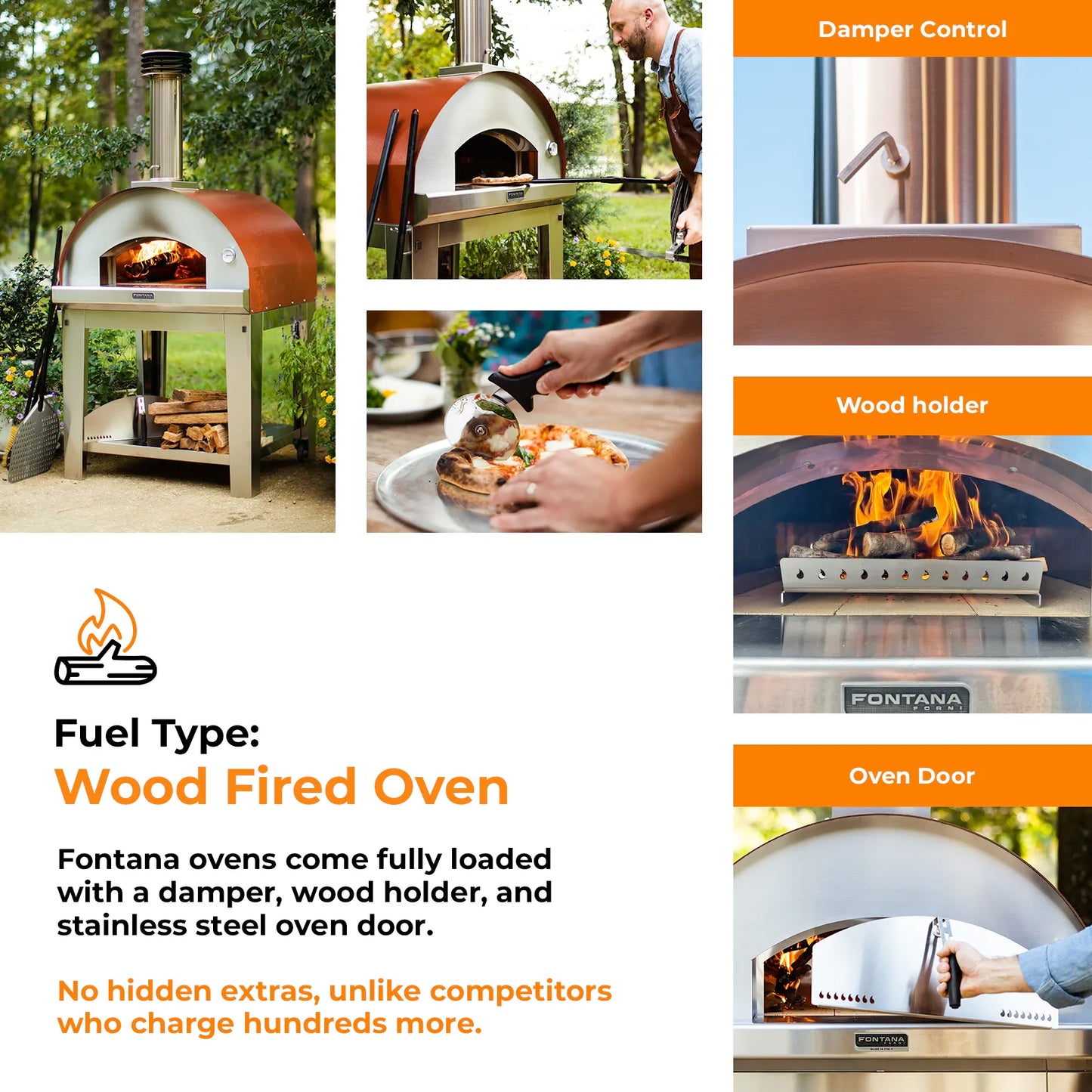 Fontana Marinara Wood-Fired Pizza Oven