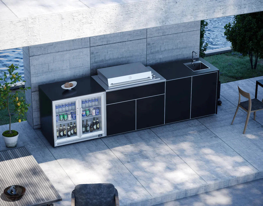 FrescoPro Augusta Outdoor Kitchen With Pro Line 6 Burner BBQ - Dekton Top / ACP Doors
