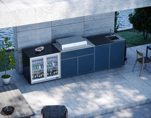 FrescoPro Augusta Outdoor Kitchen With Pro Line 6 Burner BBQ - Dekton Top / ACP Doors